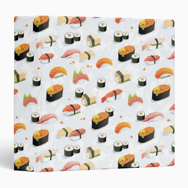 Japanese Food: Sushi Pattern Binder (Front/Spine)