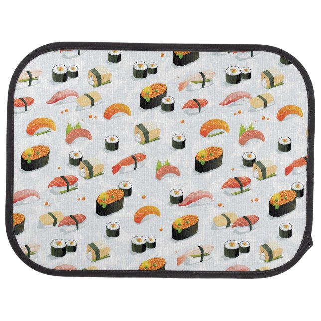 Japanese Food: Sushi Pattern Car Mat (Rear)