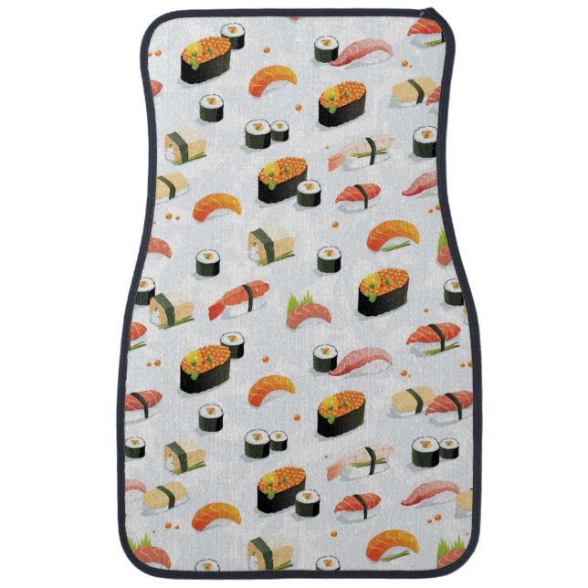 Japanese Food: Sushi Pattern Car Mat (Front)