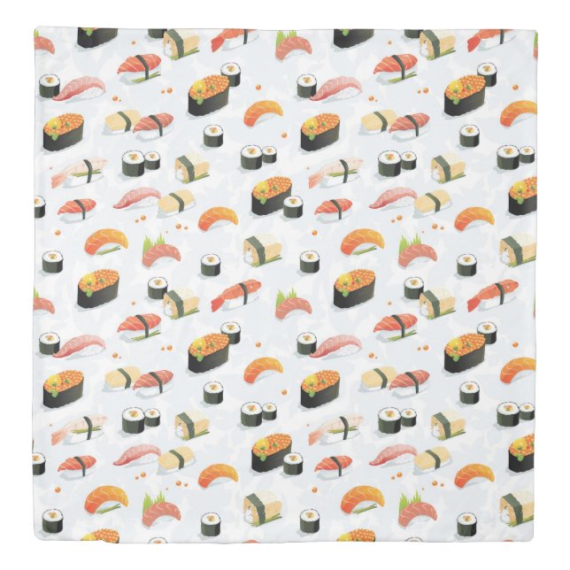 Japanese Food: Sushi Pattern Duvet Cover (Front)