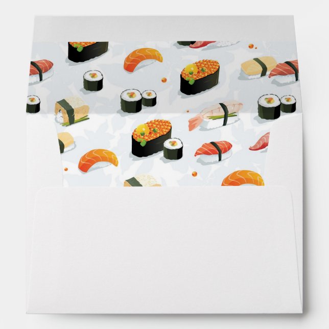 Japanese Food: Sushi Pattern Envelope (Back (Bottom))