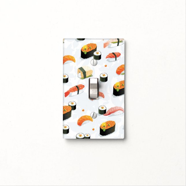 Japanese Food: Sushi Pattern Light Switch Cover (In Situ)