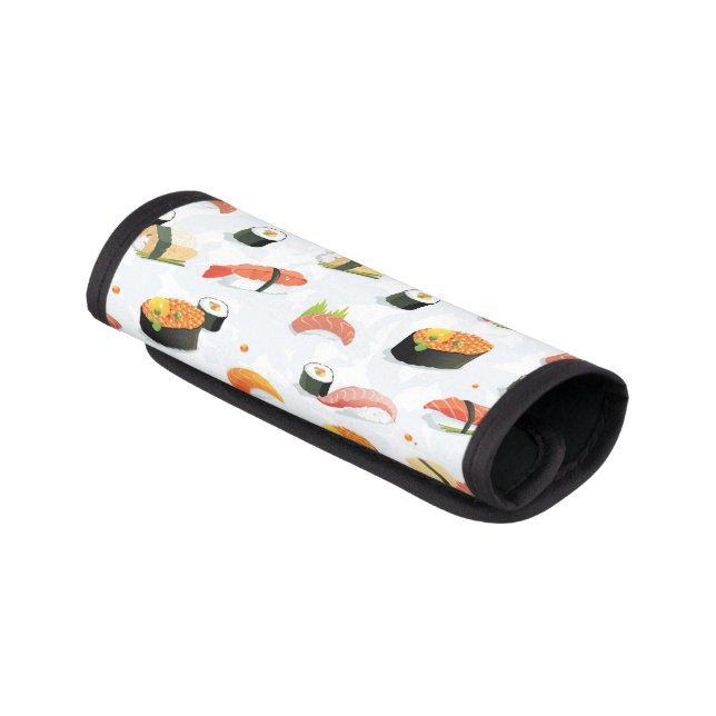 Japanese Food: Sushi Pattern Luggage Handle Wrap (Angled)