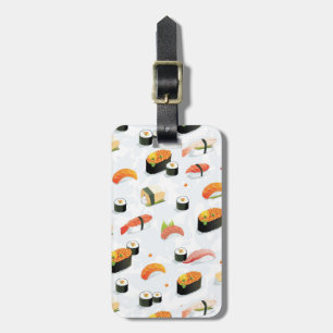 Japanese Food: Sushi Pattern Luggage Tag