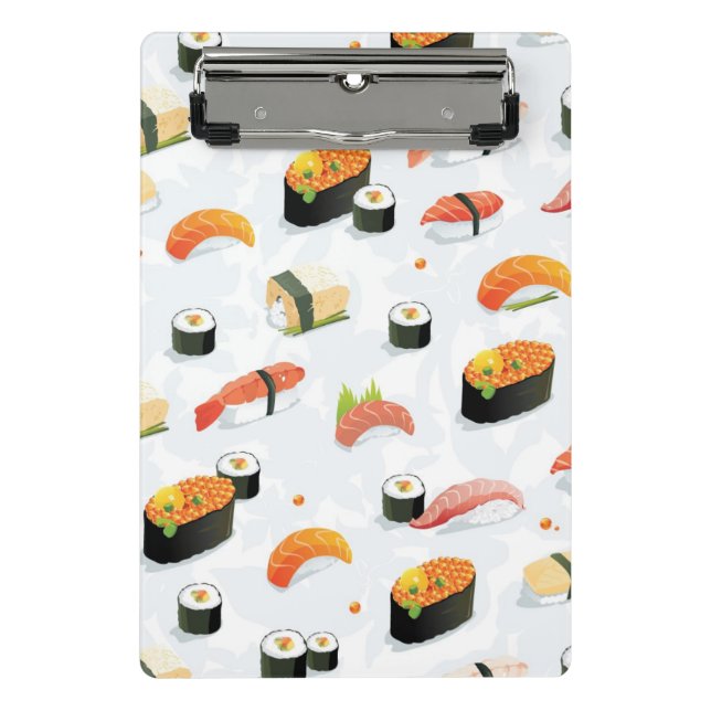 Japanese Food: Sushi Pattern Mini Clipboard (Front)