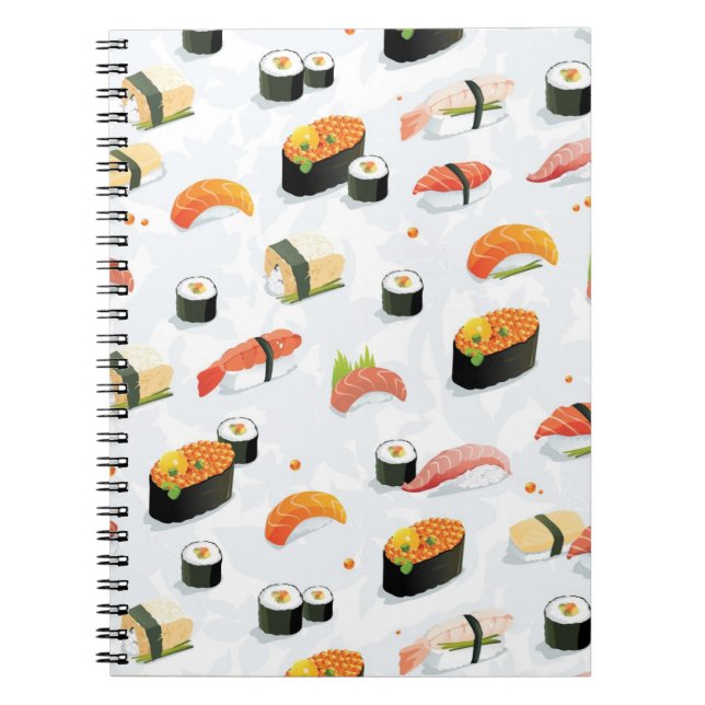Japanese Food: Sushi Pattern Notebook (Front)