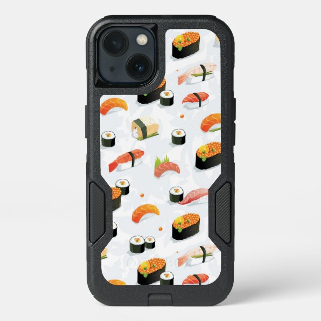 Japanese Food: Sushi Pattern Otterbox iPhone Case (Back)