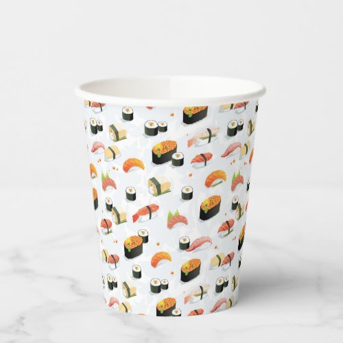 Japanese Food Sushi Pattern Paper Cups