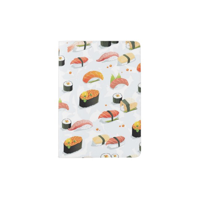 Japanese Food: Sushi Pattern Passport Holder (Front)