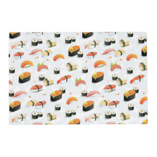 Japanese Food: Sushi Pattern Placemat