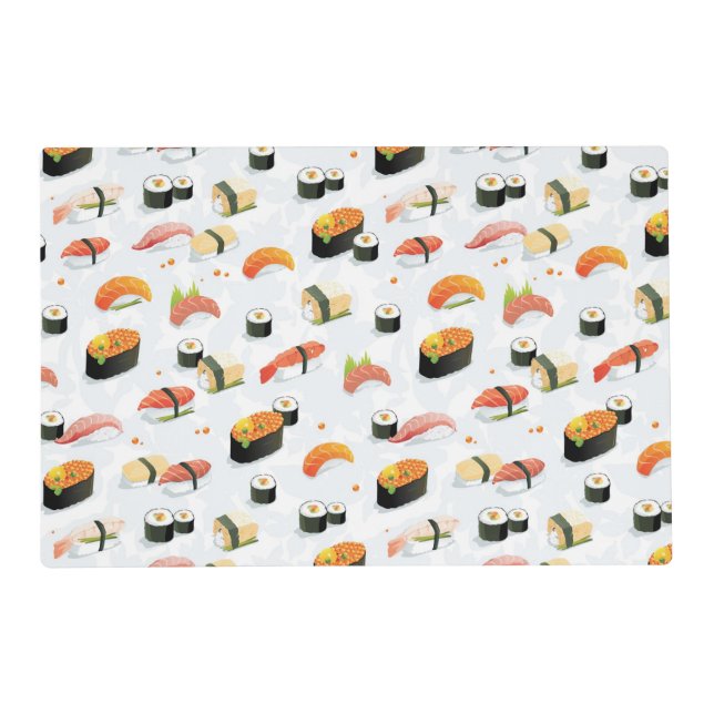 Japanese Food: Sushi Pattern Placemat (Front)