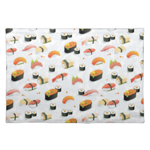 Japanese Food: Sushi Pattern Placemat