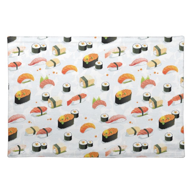 Japanese Food: Sushi Pattern Placemat (Front)