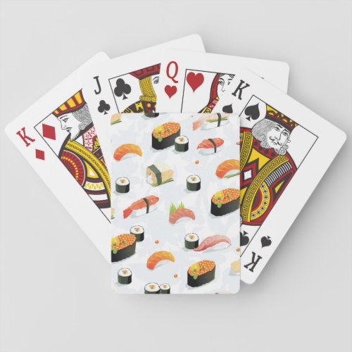Japanese Food Sushi Pattern Playing Cards