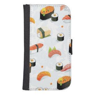 Japanese Food: Sushi Pattern Samsung S4 Wallet Case