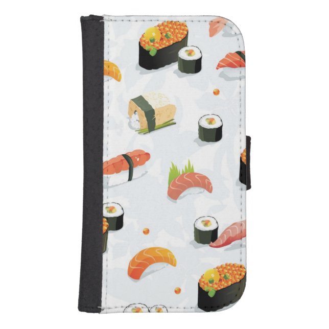 Japanese Food: Sushi Pattern Samsung Galaxy Wallet Case (Front)