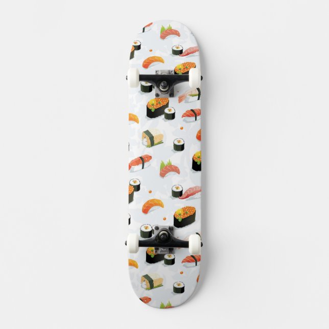Japanese Food: Sushi Pattern Skateboard Deck (Front)