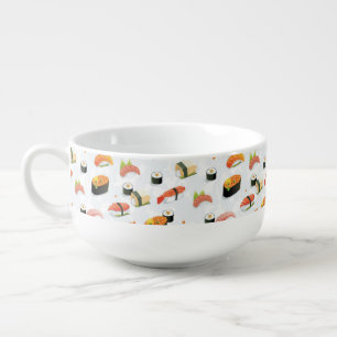 Japanese Food: Sushi Pattern Soup Mug