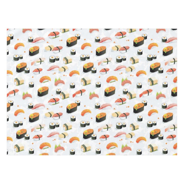 Japanese Food: Sushi Pattern Tablecloth (Front (Horizontal))