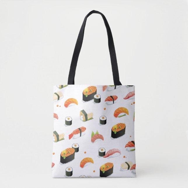 Japanese Food: Sushi Pattern Tote Bag (Front)