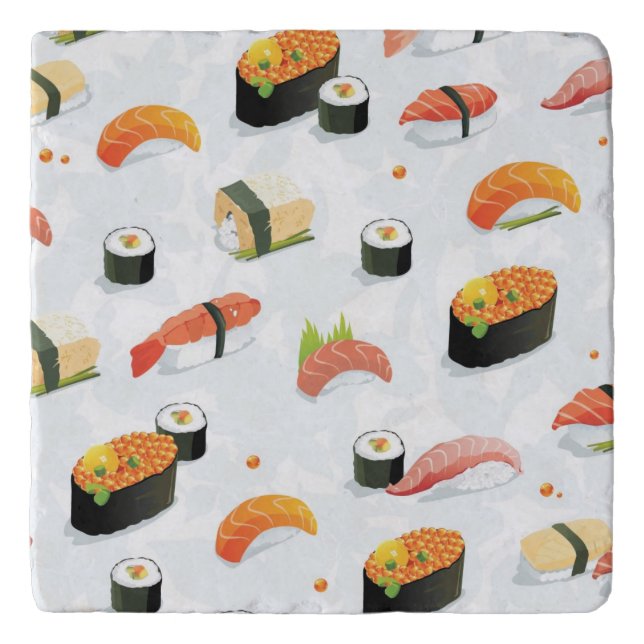 Japanese Food: Sushi Pattern Trivet (Front)