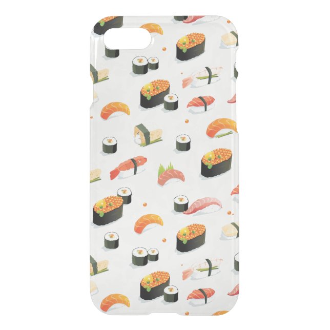 Japanese Food: Sushi Pattern Uncommon iPhone Case (Back)