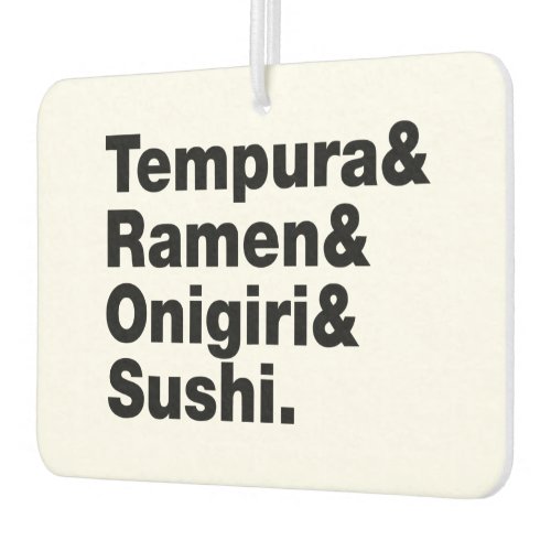 Japanese Foods Tempura  Ramen  Onigiri  Sushi Air Freshener