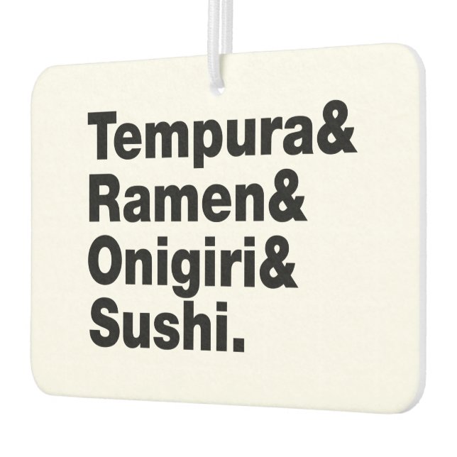 Japanese Foods Tempura & Ramen & Onigiri & Sushi. Air Freshener (Left)