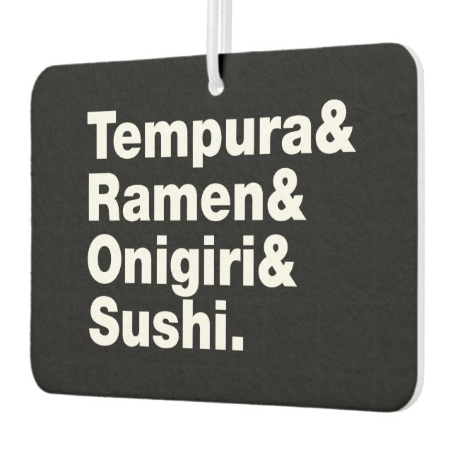 Japanese Foods Tempura & Ramen & Onigiri & Sushi.  Air Freshener (Left)
