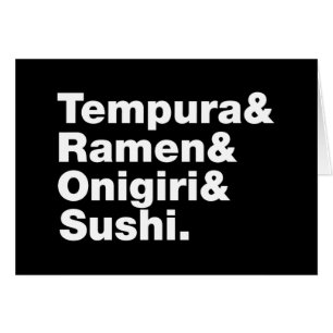 Japanese Foods Tempura & Ramen & Onigiri & Sushi. Cards
