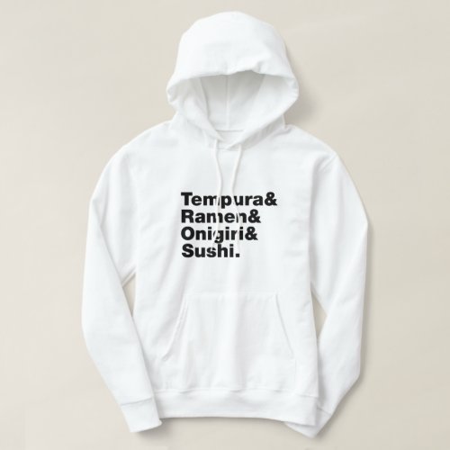 Japanese Foods Tempura  Ramen  Onigiri  Sushi Hoodie