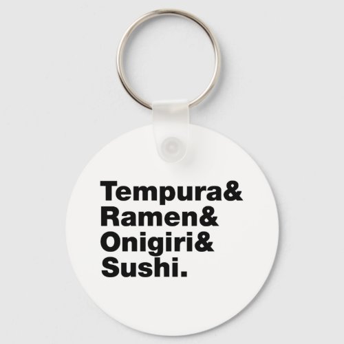 Japanese Foods Tempura  Ramen  Onigiri  Sushi Keychain