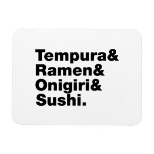 Japanese Foods Tempura & Ramen & Onigiri & Sushi. Magnet