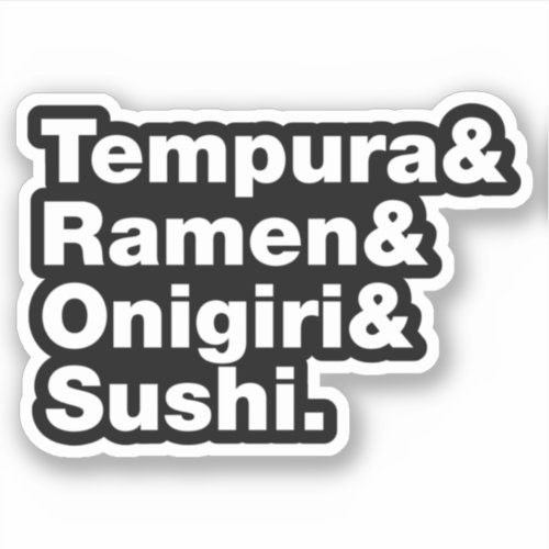 Japanese Foods Tempura  Ramen  Onigiri  Sushi  Sticker