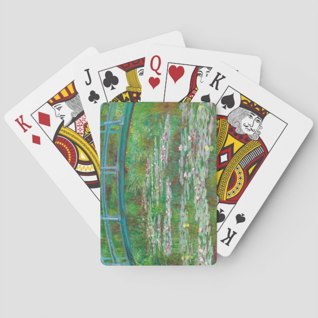 Japanese Footbridge, 1899 by Claude Monet Poker Cards (Back)