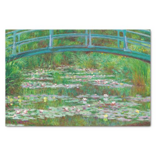 Japanese Footbridge 1899 by Claude Monet Tissue Paper