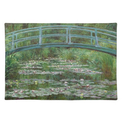 Japanese Footbridge Claude Monet French Art Cloth Placemat