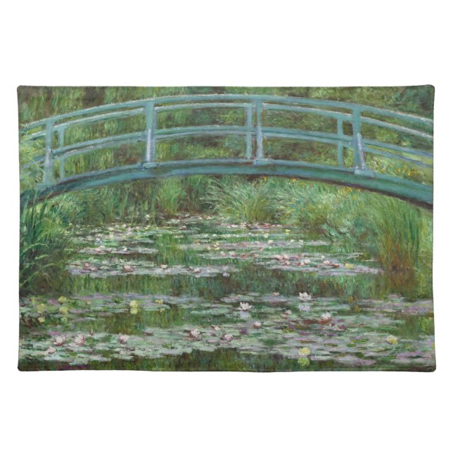Japanese Footbridge Claude Monet French Art Cloth Placemat (Front)
