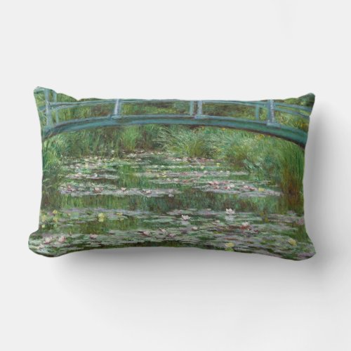Japanese Footbridge Claude Monet French Art Lumbar Pillow
