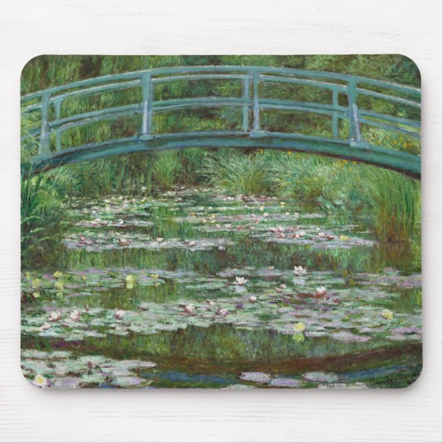 Japanese Footbridge Claude Monet French Art Mouse Pad (Front)