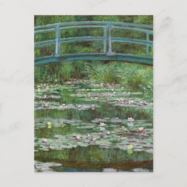Japanese Footbridge Claude Monet French Art Postcard (Front)