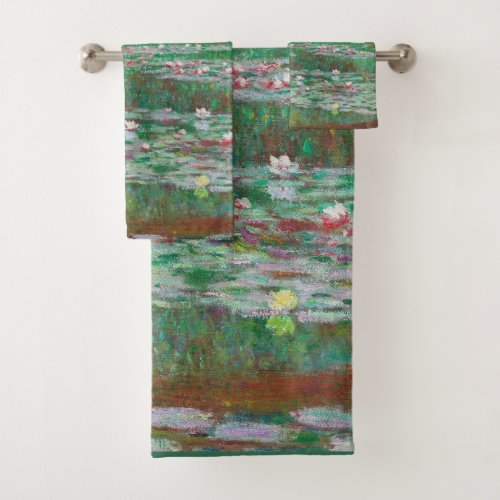Japanese Footbridge Claude Monet Impressionist Bath Towel Set