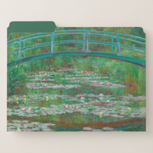 Japanese Footbridge Claude Monet Impressionist File Folder