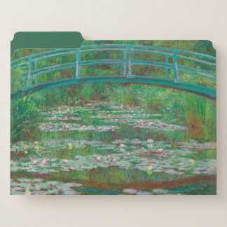 Japanese Footbridge Claude Monet Impressionist File Folder