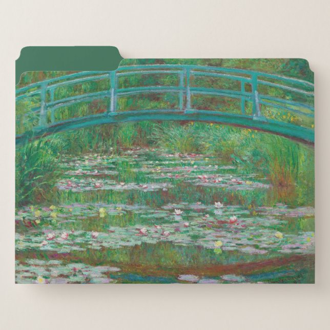Japanese Footbridge Claude Monet Impressionist File Folder (Front Left)
