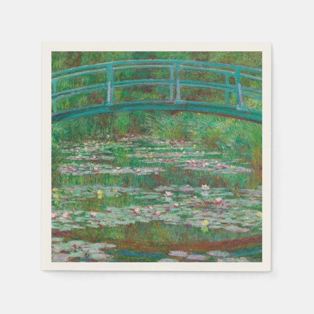 Japanese Footbridge Claude Monet Impressionist Napkins (Front)