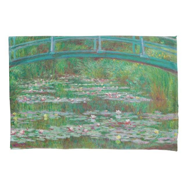 Japanese Footbridge Claude Monet Impressionist Pillow Case (Front)