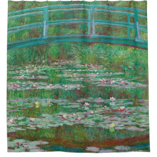 Japanese Footbridge Claude Monet Impressionist Shower Curtain