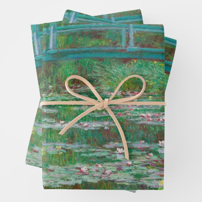 Japanese Footbridge Claude Monet Impressionist Wrapping Paper Sheets (In situ)