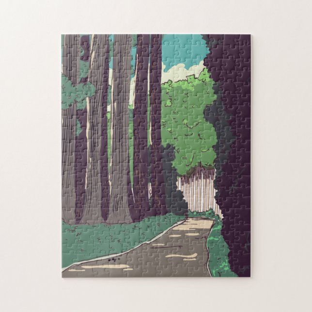 Japanese Forest Jigsaw Puzzle (Vertical)